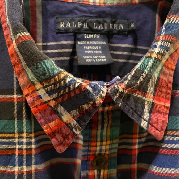 Ralph Lauren slim fit cotton plaid shirt - Picture 4 of 6